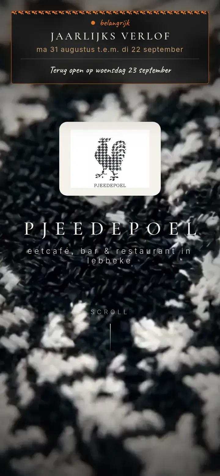 Schermafbeelding van de website van Pjeedepoel